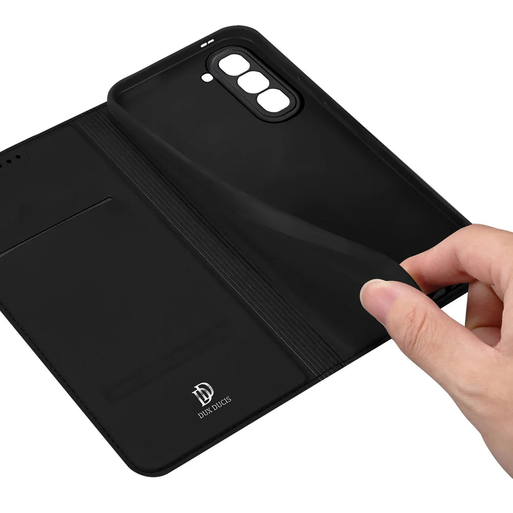 DUX DUCIS for Infinix Hot 70 Skin Pro Series Case Leather Stand Cover Card Holder - Black - 7