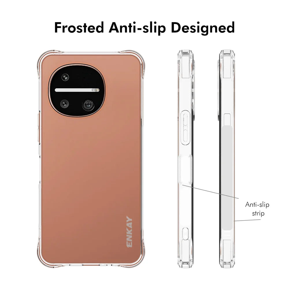 HAT PRINCE for Sharp Aquos R11 ENKAY  Clear Phone Case Shockproof Anti-slip TPU Cover - Transparent - 4