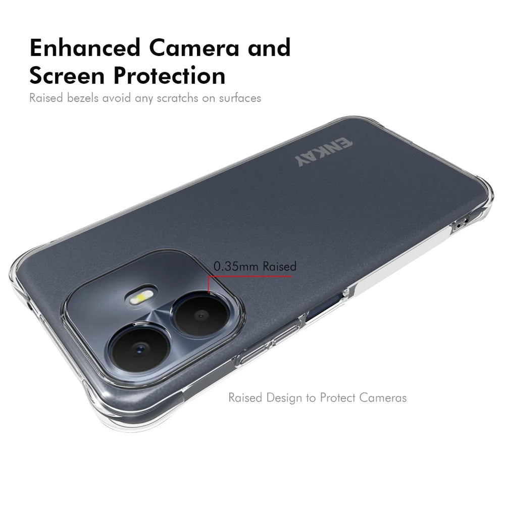 HAT PRINCE for TCL K70 Power 4G ENKAY  Clear Phone Case Shockproof Anti-slip TPU Cover - Transparent - 3