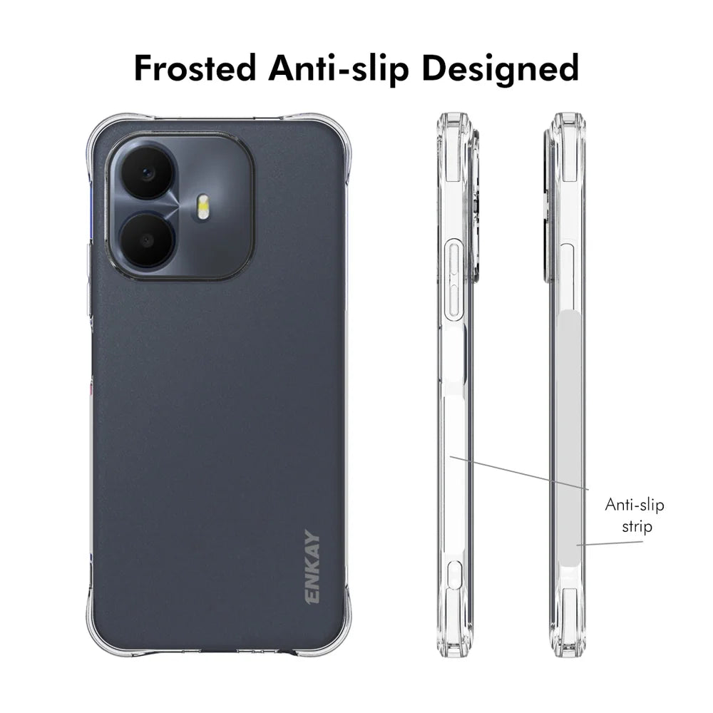 HAT PRINCE for TCL K70 Power 4G ENKAY  Clear Phone Case Shockproof Anti-slip TPU Cover - Transparent - 4