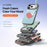 DUX DUCIS for iPhone 18 Pro / 17 Pro Case  Luvy Series PU Leather + PC Phone Case with Finger Ring / Strap - Sky Blue-Love - 4