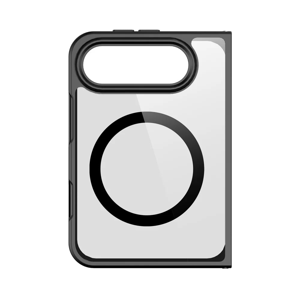 DUX DUCIS for iPhone Fold Aimo Series Magnetic Case PC + TPU Clear Back Phone Cover (REACH Certification) - Black - 3
