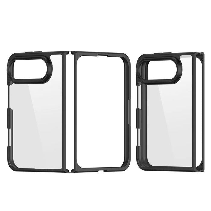DUX DUCIS for iPhone Fold Aimo Series PC + TPU Clear Back Phone Cover (REACH Certification) - Black - 2