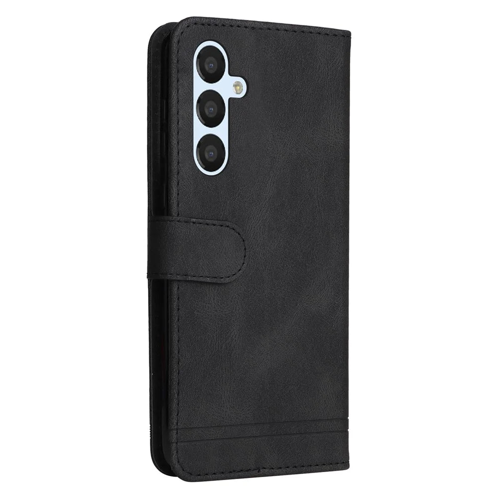 For Samsung Galaxy A54 5G Leather Wallet Cases Skin Touch Phone Cover Stand with Strap - Black - 7