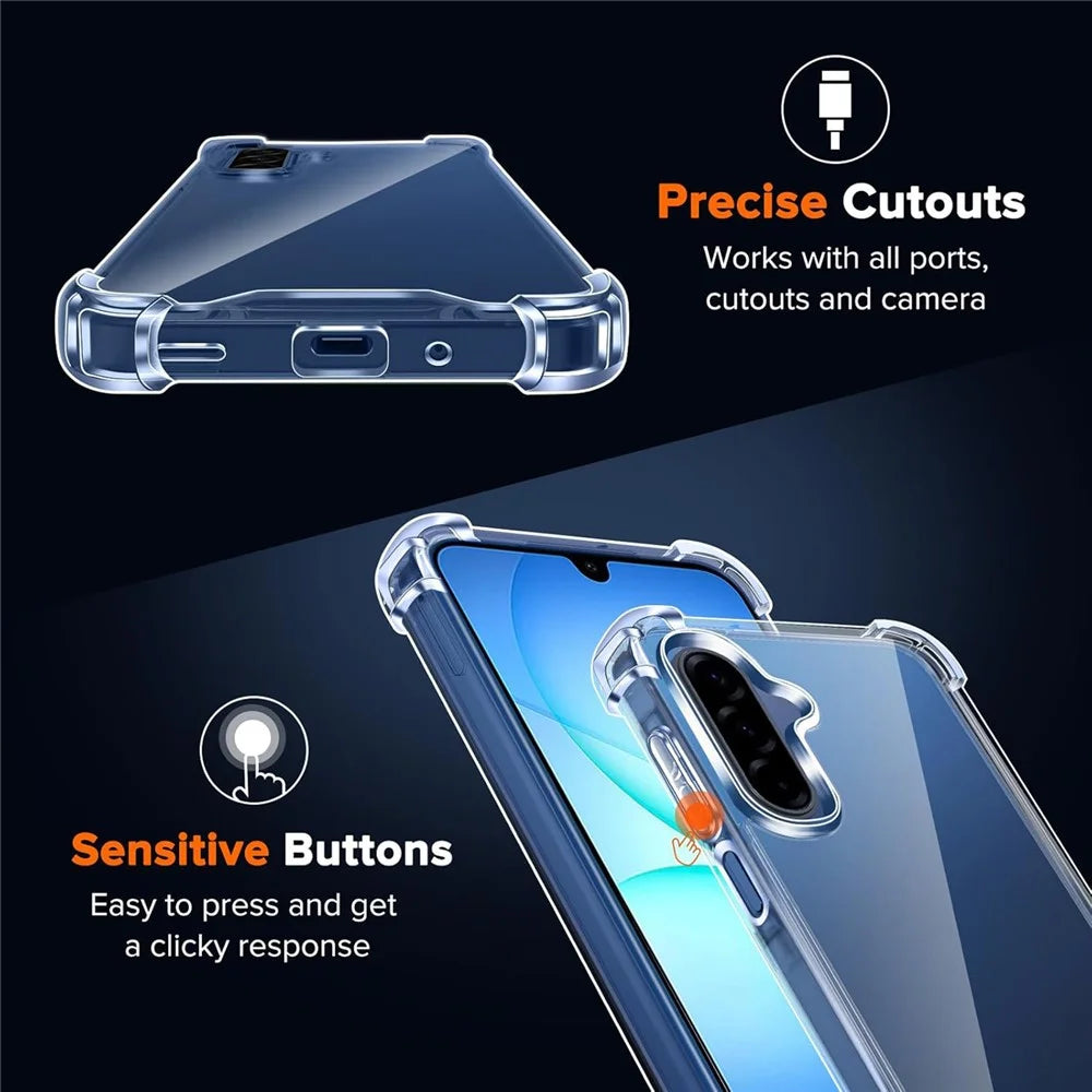 For Samsung Galaxy A26 5G Case Military Grade Drop Protection Acrylic + TPU Phone Cover - Transparent - 4