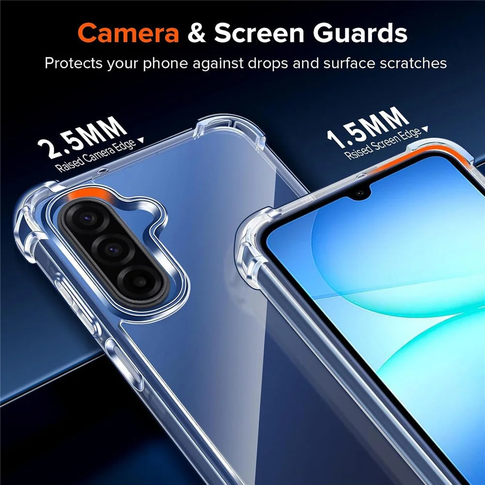 For Samsung Galaxy A26 5G Case Military Grade Drop Protection Acrylic + TPU Phone Cover - Transparent - 5