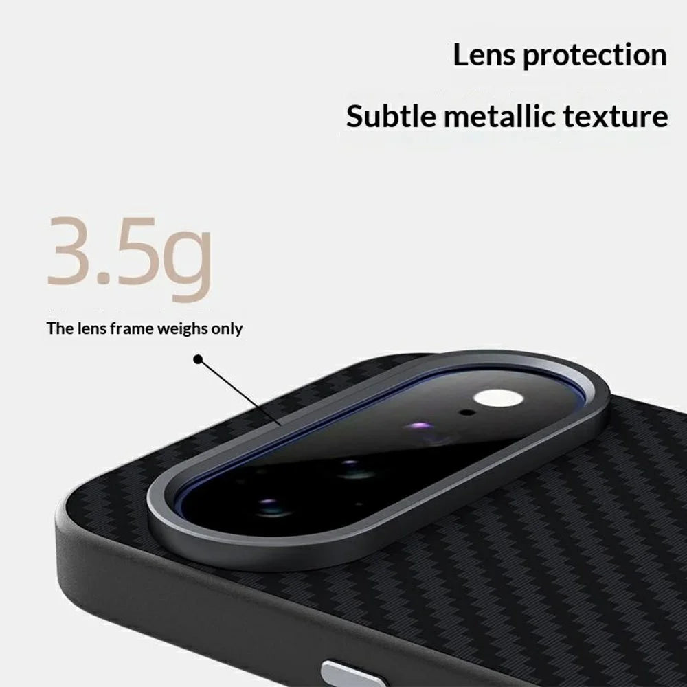 ABEEL For Google Pixel 11 Pro Magnetic Case Carbon Fiber Texture Phone Back Cover - Black - 6