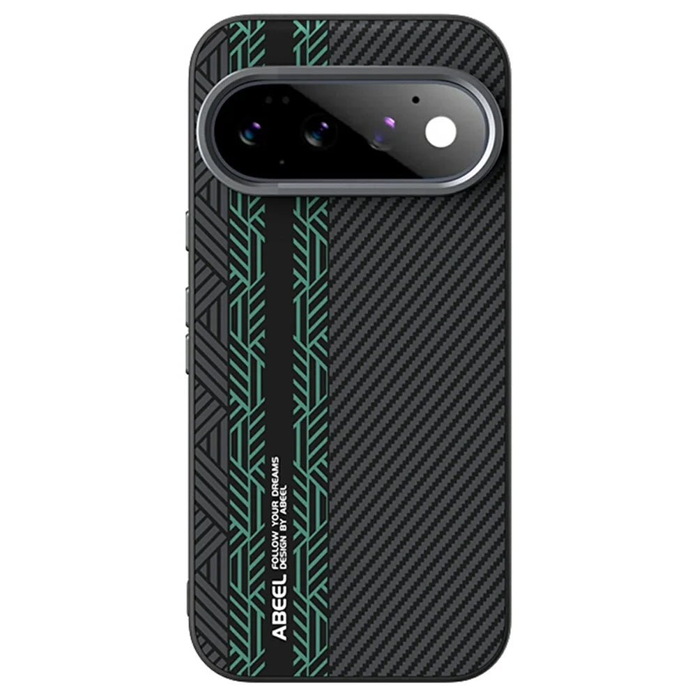 ABEEL For Google Pixel 11 Pro Magnetic Case PC + TPU + Aluminum Alloy + PU Leather Slim Phone Back Cover - Texture 2 - 2