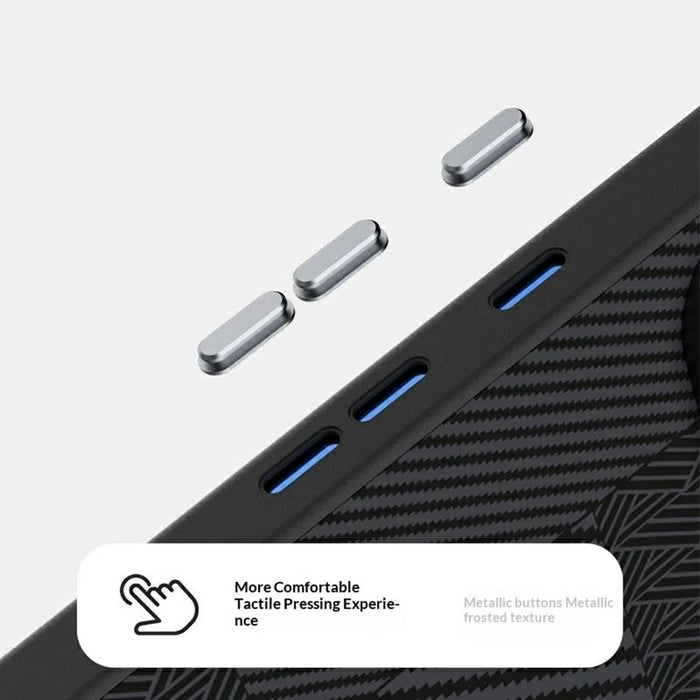 ABEEL For Google Pixel 11 Pro Magnetic Case PC + TPU + Aluminum Alloy + PU Leather Slim Phone Back Cover - Texture 2 - 5