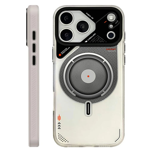 PAIKA For iPhone 17 Pro Max Magnetic Case 2 in 1 PC + TPU IMD Shockproof Phone Cover - White - 1