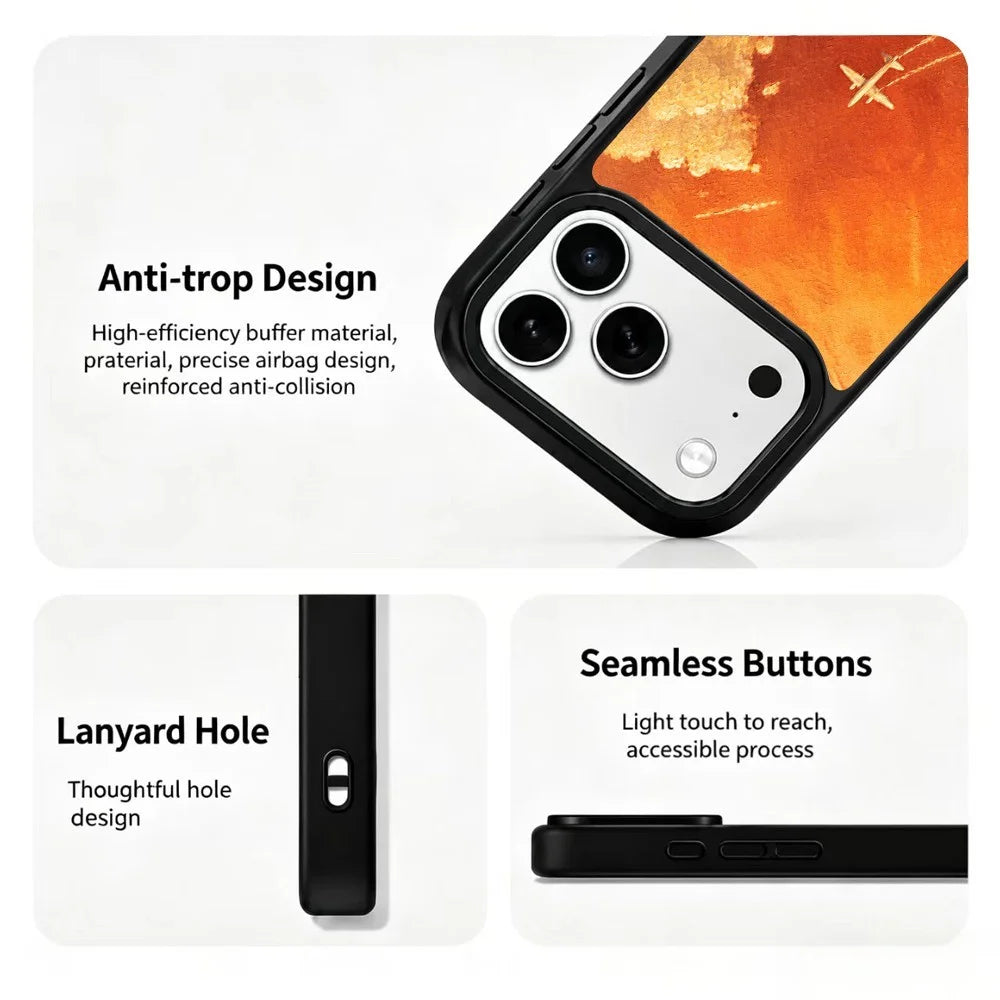 For iPhone 18 Pro / 17 Pro Magnetic Case Five Elements Series UV Pattern Printing PC + Silicone Phone Cover - H00024 - 4
