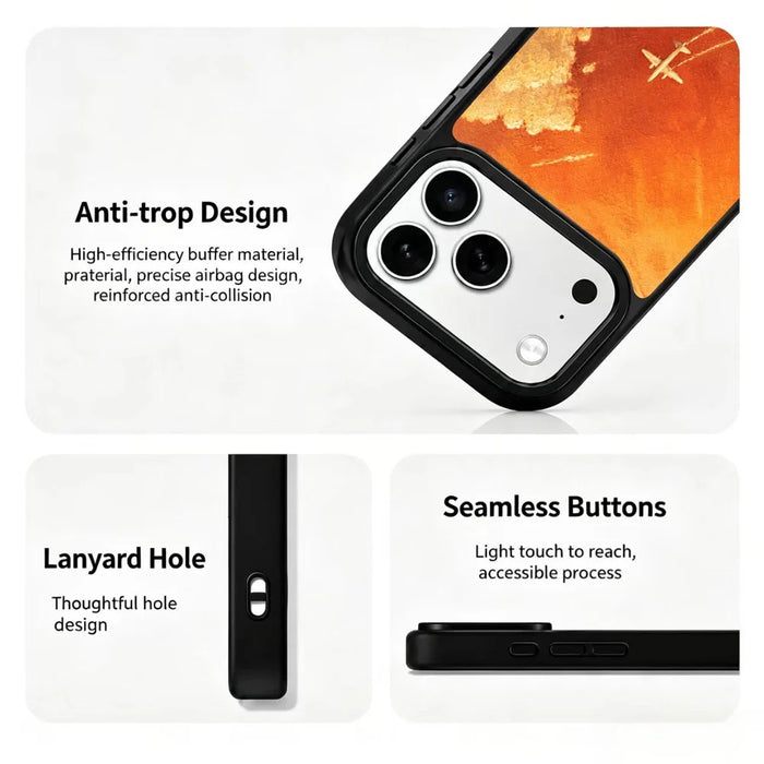 For iPhone 18 Pro Max / 17 Pro Max Magnetic Case Five Elements Series UV Pattern Printing PC + Silicone Phone Cover - H00024 - 4