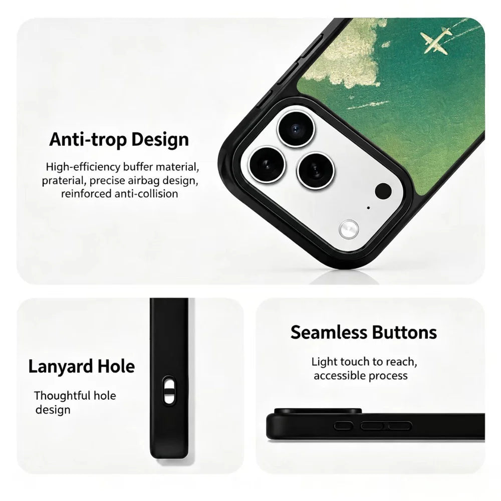 For iPhone 17 Pro Magnetic Case Five Elements Series UV Pattern Printing PC + Silicone Phone Cover (B) - M00024 - 4