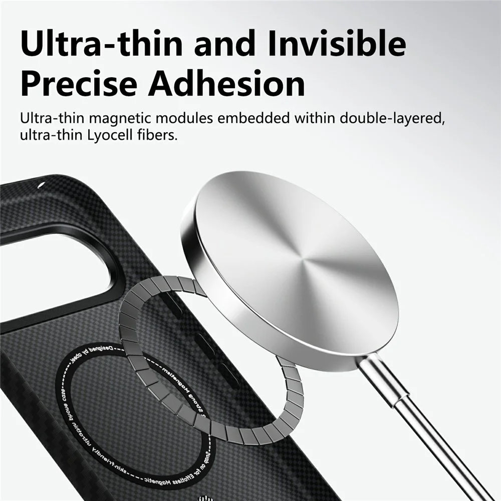 ABEEl for Google Pixel 10 / 10 Pro Magnetic Case PC + TPU Ultra Thin Minimalist Phone Cover - Carbon Fiber Texture - 6