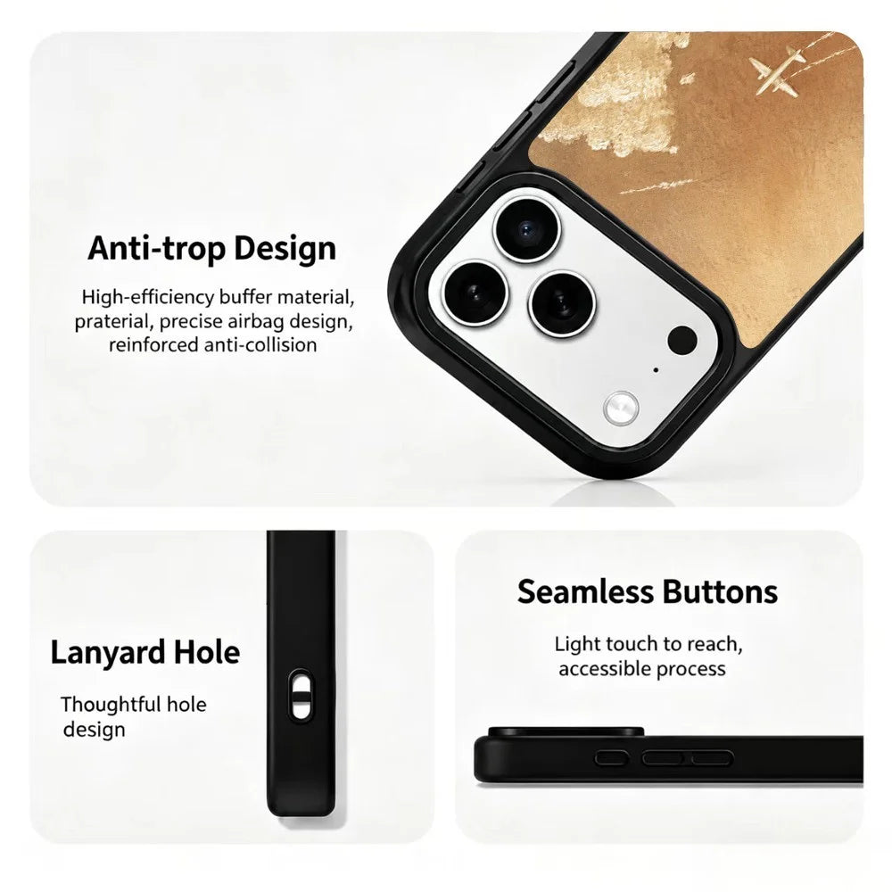 For iPhone 18 Pro Max Magnetic Case Five Elements Series UV Pattern Printing PC + Silicone Phone Cover (C) - T00024 - 4