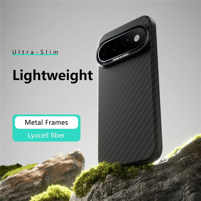 ABEEl for Google Pixel 11 Magnetic Case PC + TPU Ultra Thin Minimalist Phone Cover - Carbon Fiber Texture - 2