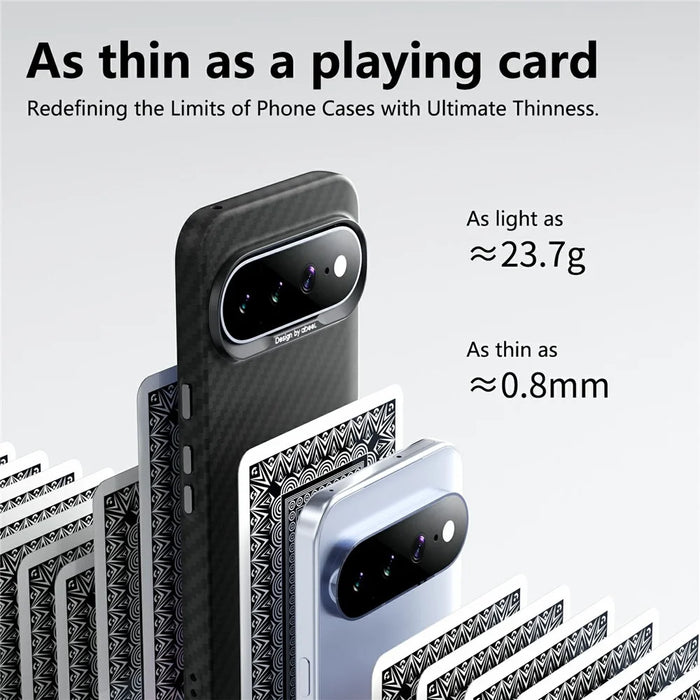 ABEEl for Google Pixel 11 Magnetic Case PC + TPU Ultra Thin Minimalist Phone Cover - Carbon Fiber Texture - 3