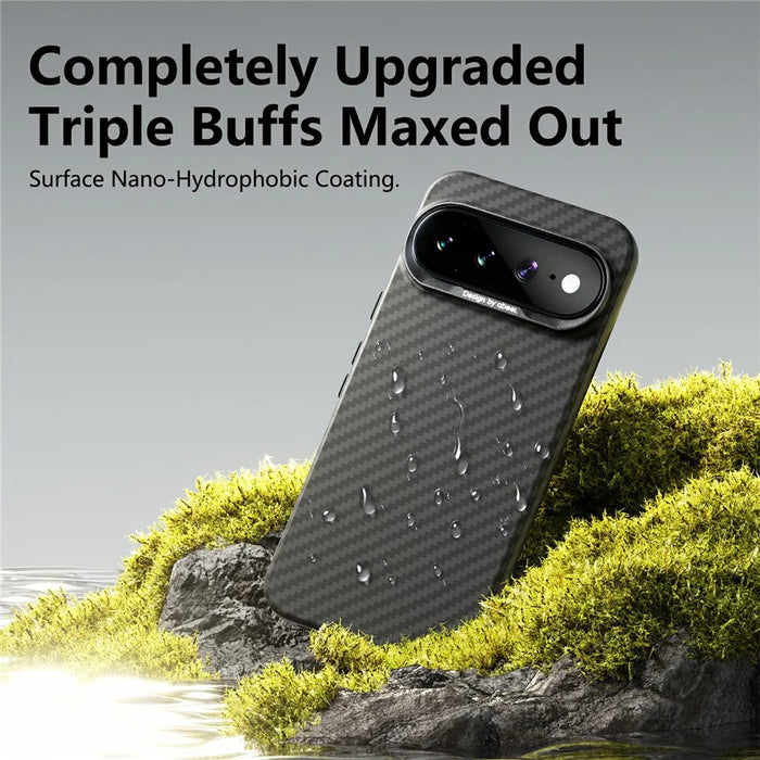 ABEEl for Google Pixel 11 Magnetic Case PC + TPU Ultra Thin Minimalist Phone Cover - Carbon Fiber Texture - 5