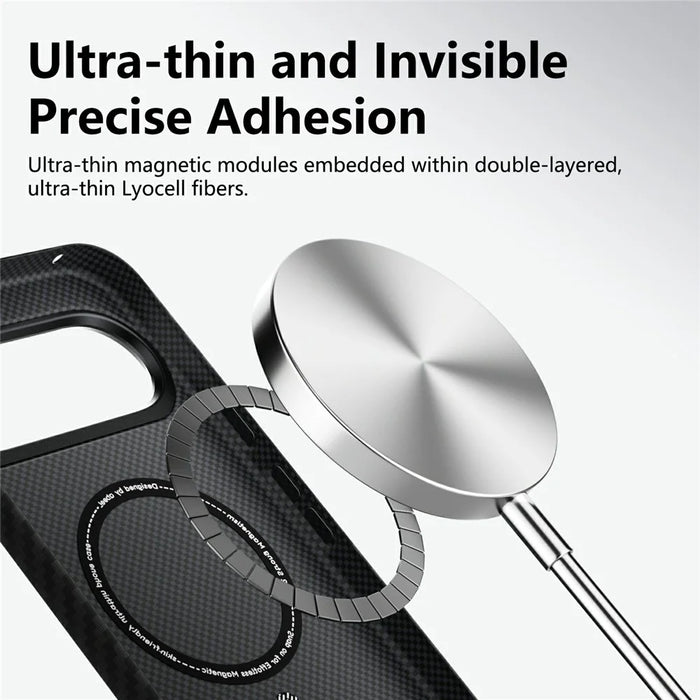 ABEEl for Google Pixel 11 Magnetic Case PC + TPU Ultra Thin Minimalist Phone Cover - Carbon Fiber Texture - 6