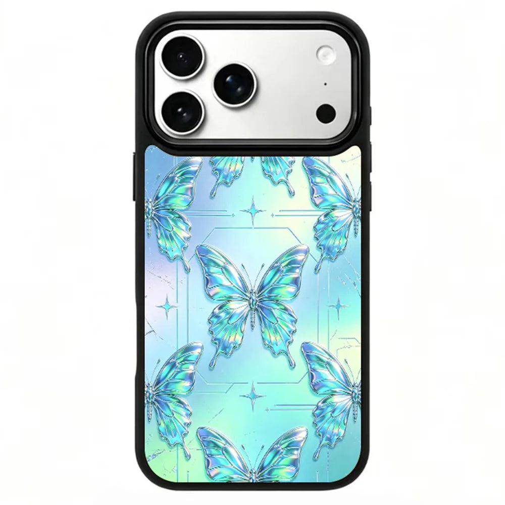 For iPhone 17 Pro Max Magnetic Case Sweet Garden Art Series UV Pattern Print PC + Silicone Phone Cover - ZX0056 - 1