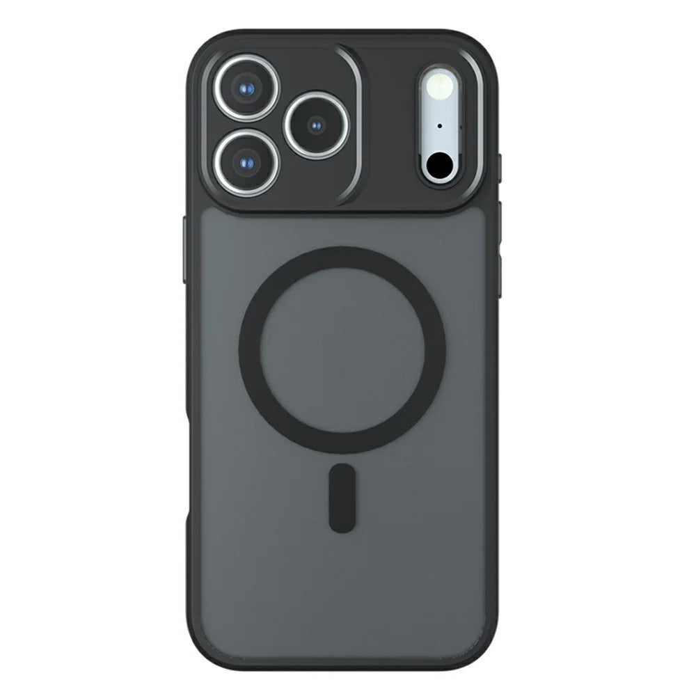 For iPhone 18 Pro Max / 17 Pro Max Magnetic Case TPU + PC Matte Skin Touch Phone Cover - Black - 2