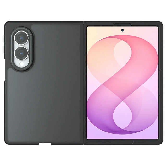 For Samsung Galaxy Z Fold8 Case Skin-Touch TPU + PC Matte Phone Back Cover - Transparent Black - 2