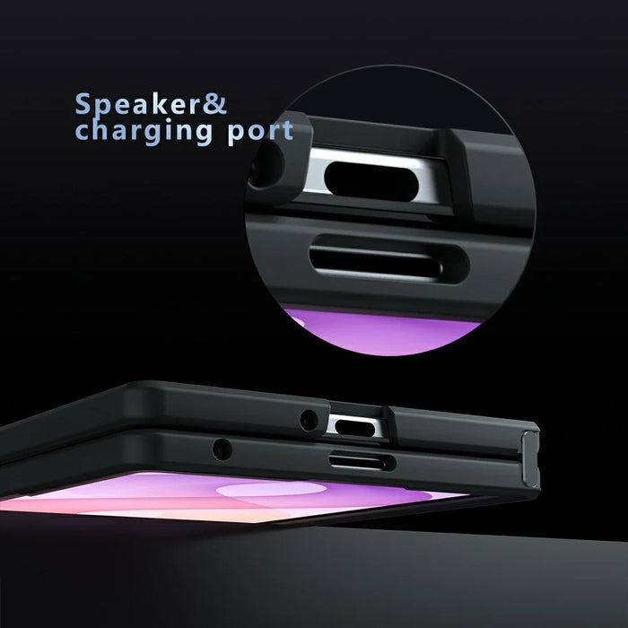 For Samsung Galaxy Z Fold8 Case Skin-Touch TPU + PC Matte Phone Back Cover - Transparent Black - 7
