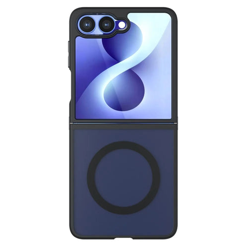 For Samsung Galaxy Z Flip8 Magnetic Case TPU + PC Matte Skin Touch Phone Cover - Black - 1