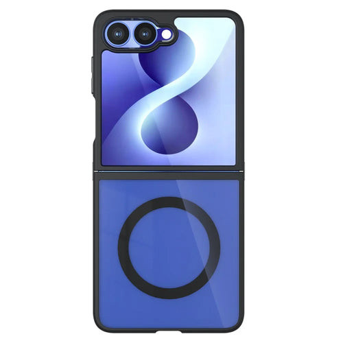 For Samsung Galaxy Z Flip8 Magnetic Case Clear TPU + PC Shockproof Phone Cover - Transparent - 1