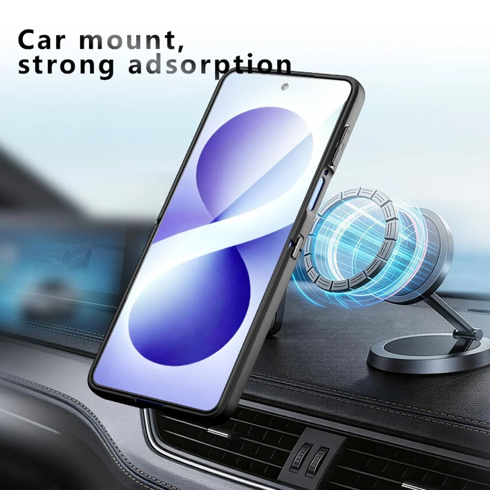 For Samsung Galaxy Z Flip8 Magnetic Case Clear TPU + PC Shockproof Phone Cover - Transparent - 3