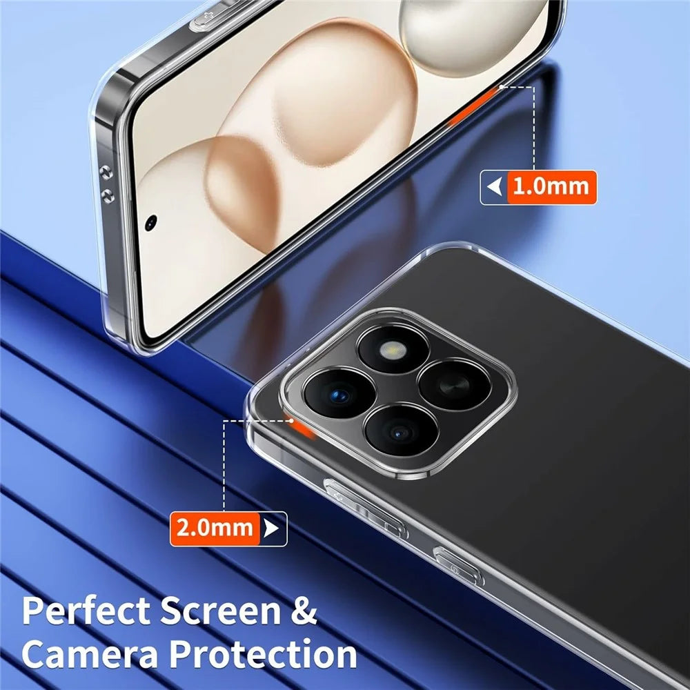 For Honor 400 Smart 4G  /  400 Smart 5G  /  X7d 4G Case TPU Clear Phone Cover + 2PCS Tempered Glass Screen Film 2.5D Arc Edge - 7