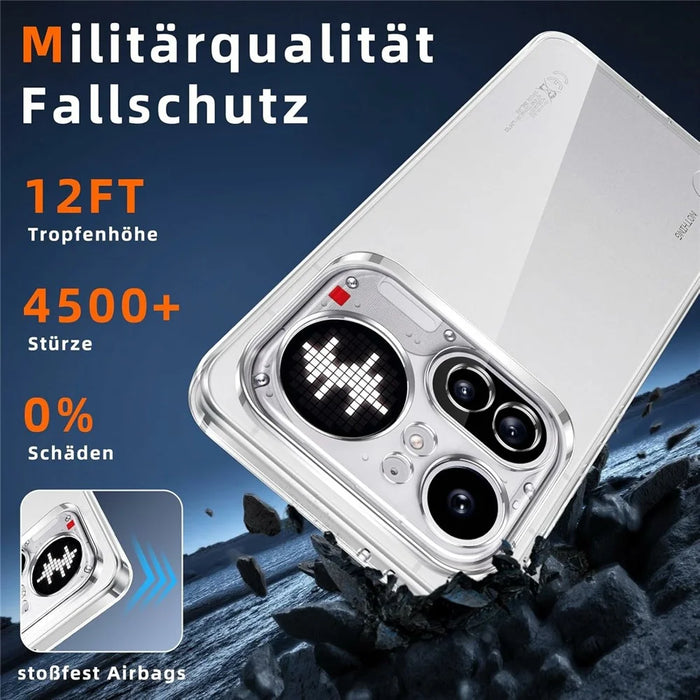 For Nothing Phone (4a) Pro Case TPU Clear Phone Cover + 2PCS Tempered Glass Screen Film 2.5D Arc Edge - 3