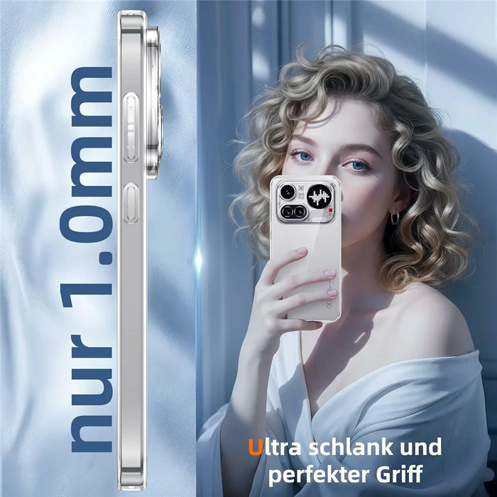 For Nothing Phone (4a) Pro Case TPU Clear Phone Cover + 2PCS Tempered Glass Screen Film 2.5D Arc Edge - 4
