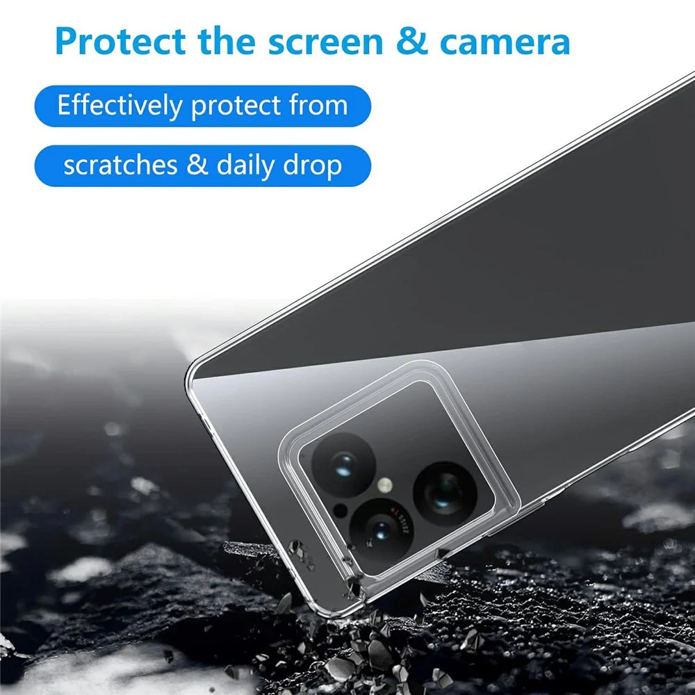 For Sony Xperia 1 VIII Case TPU Clear Phone Cover + 2PCS Tempered Glass Screen Film 2.5D Arc Edge - 5