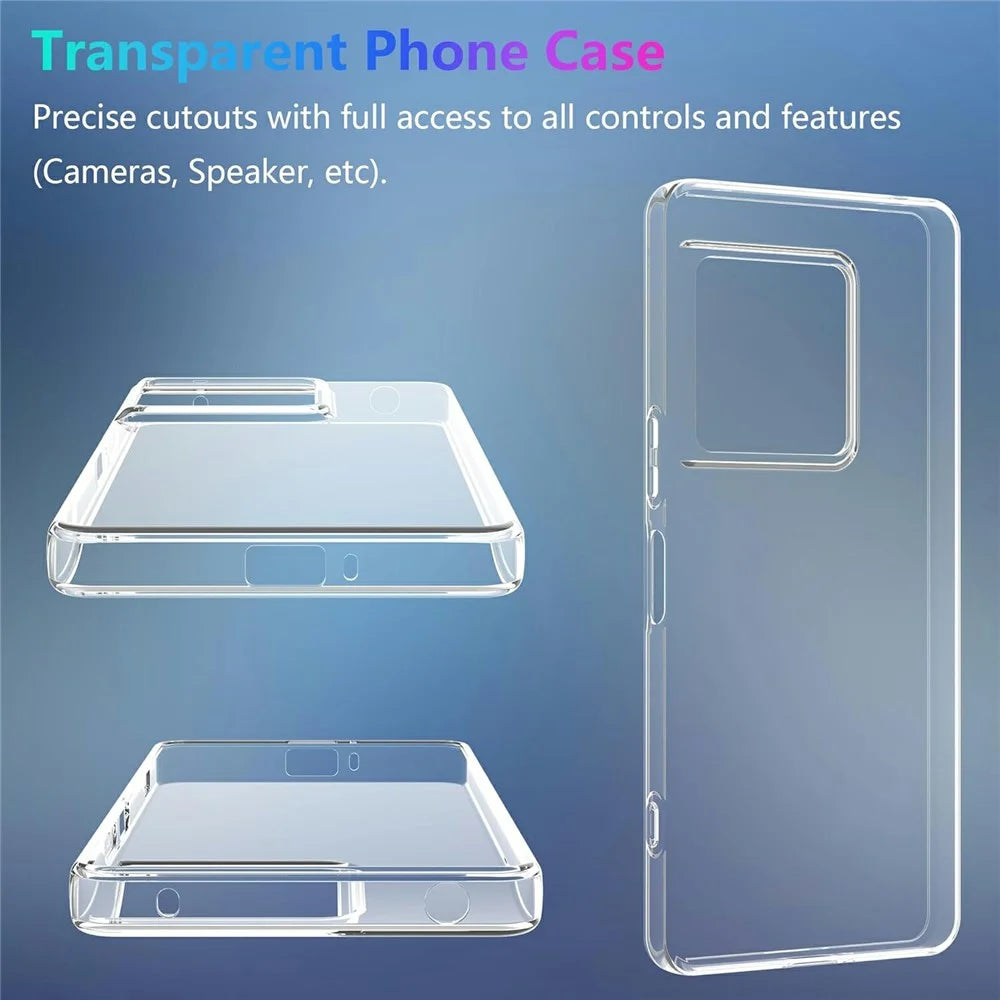 For Sony Xperia 1 VIII Case TPU Clear Phone Cover + 2PCS Tempered Glass Screen Film 2.5D Arc Edge - 6