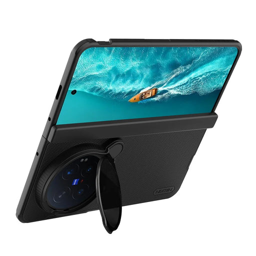 NILLKIN Super Frosted Shield Prop For vivo X Fold6 5G Magnetic Case Clear Lens Lid Kickstand PC Phone Cover - Black - 2
