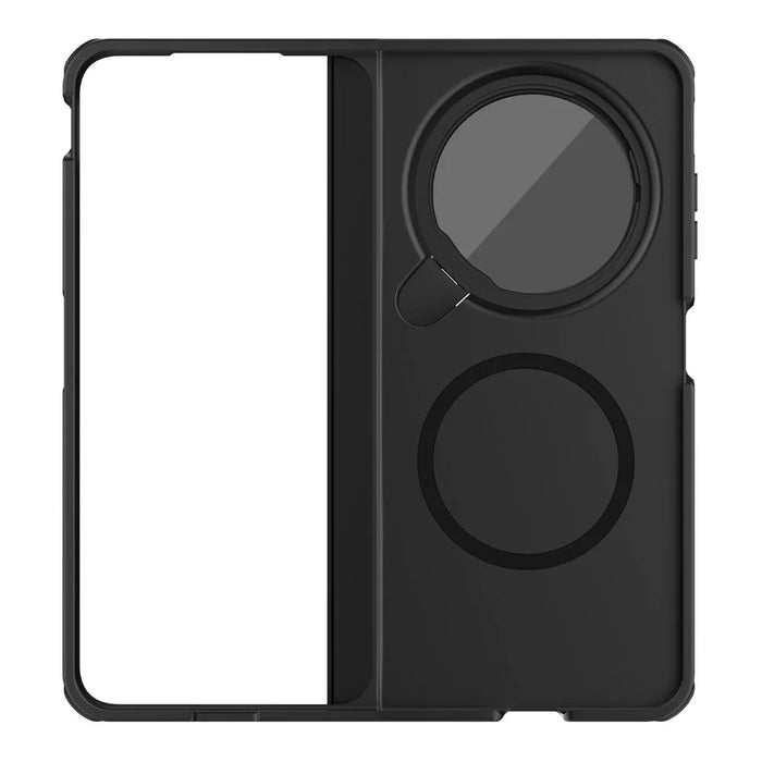 NILLKIN Super Frosted Shield Prop For vivo X Fold6 5G Magnetic Case Clear Lens Lid Kickstand PC Phone Cover - Black - 3