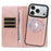 For iPhone 18 Pro / iPhone 17 Pro Magnetic Case Detachable 2 in 1 Leather Wallet Phone Cover - Rose Gold - 2