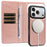 For iPhone 18 Pro / iPhone 17 Pro Magnetic Case Detachable 2 in 1 Leather Wallet Phone Cover - Rose Gold - 3