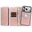 For iPhone 18 Pro / iPhone 17 Pro Magnetic Case Detachable 2 in 1 Leather Wallet Phone Cover - Rose Gold - 6