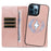 For iPhone 12 Pro Max Magnetic Case Detachable 2 in 1 Leather Wallet Phone Cover - Rose Gold - 2