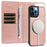For iPhone 12 Pro Max Magnetic Case Detachable 2 in 1 Leather Wallet Phone Cover - Rose Gold - 3