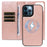 For iPhone 12 Pro Max Magnetic Case Detachable 2 in 1 Leather Wallet Phone Cover - Rose Gold - 4