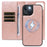 For iPhone 14 / iPhone 13 Magnetic Case Detachable 2 in 1 Leather Wallet Phone Cover - Rose Gold - 4