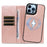 For iPhone 13 Pro Max Magnetic Case Detachable 2 in 1 Leather Wallet Phone Cover - Rose Gold - 2