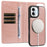 For iPhone 16 Plus Magnetic Case Detachable 2 in 1 Leather Wallet Phone Cover - Rose Gold - 3