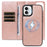For iPhone 16 Plus Magnetic Case Detachable 2 in 1 Leather Wallet Phone Cover - Rose Gold - 4