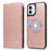 For iPhone 16 Plus Magnetic Case Detachable 2 in 1 Leather Wallet Phone Cover - Rose Gold - 5