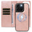 For iPhone 16 Pro Magnetic Case Detachable 2 in 1 Leather Wallet Phone Cover - Rose Gold - 4