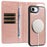 For iPhone 17e / iPhone 16e Magnetic Case Detachable 2 in 1 Leather Wallet Phone Cover - Rose Gold - 3